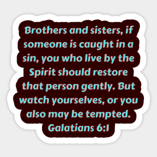 Bible Verse Galatians 6:1 Sticker